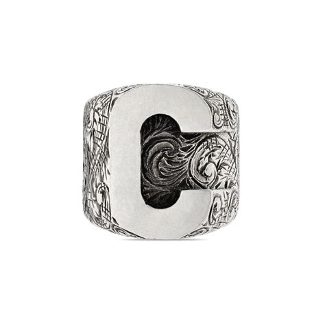 gucci fing|Gucci alphabet ring.